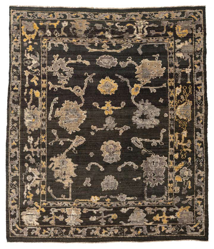 8' 2 x 9' 7 Hand Knotted Oushak Wool Rug