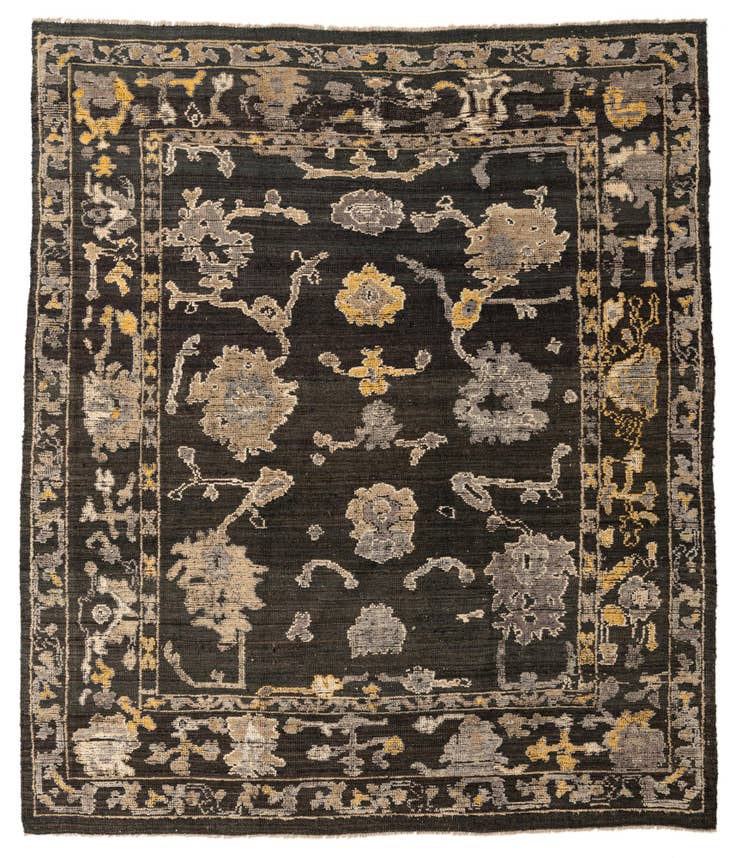 Detail image of 8' 2 x 9' 7 Hand Knotted Oushak Wool Rug