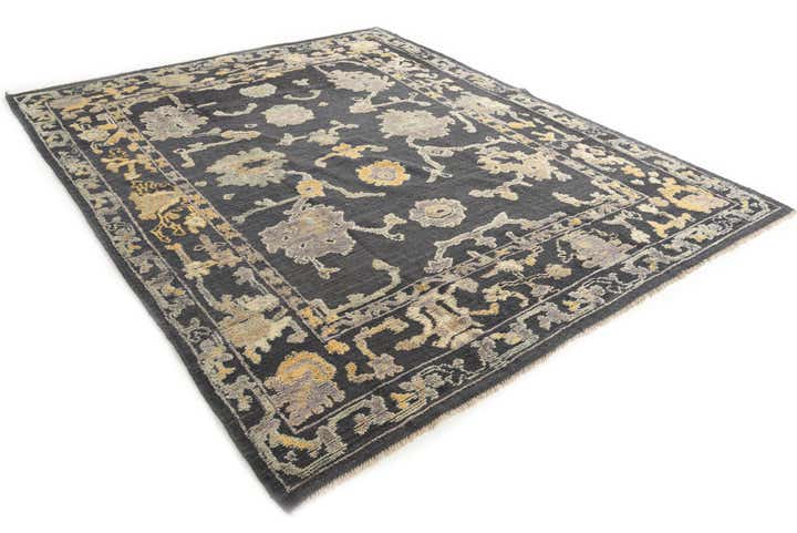 8' 1 x 10' 3 Hand Knotted Oushak Wool Rug