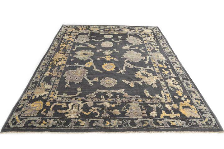 8' 1 x 10' 3 Hand Knotted Oushak Wool Rug