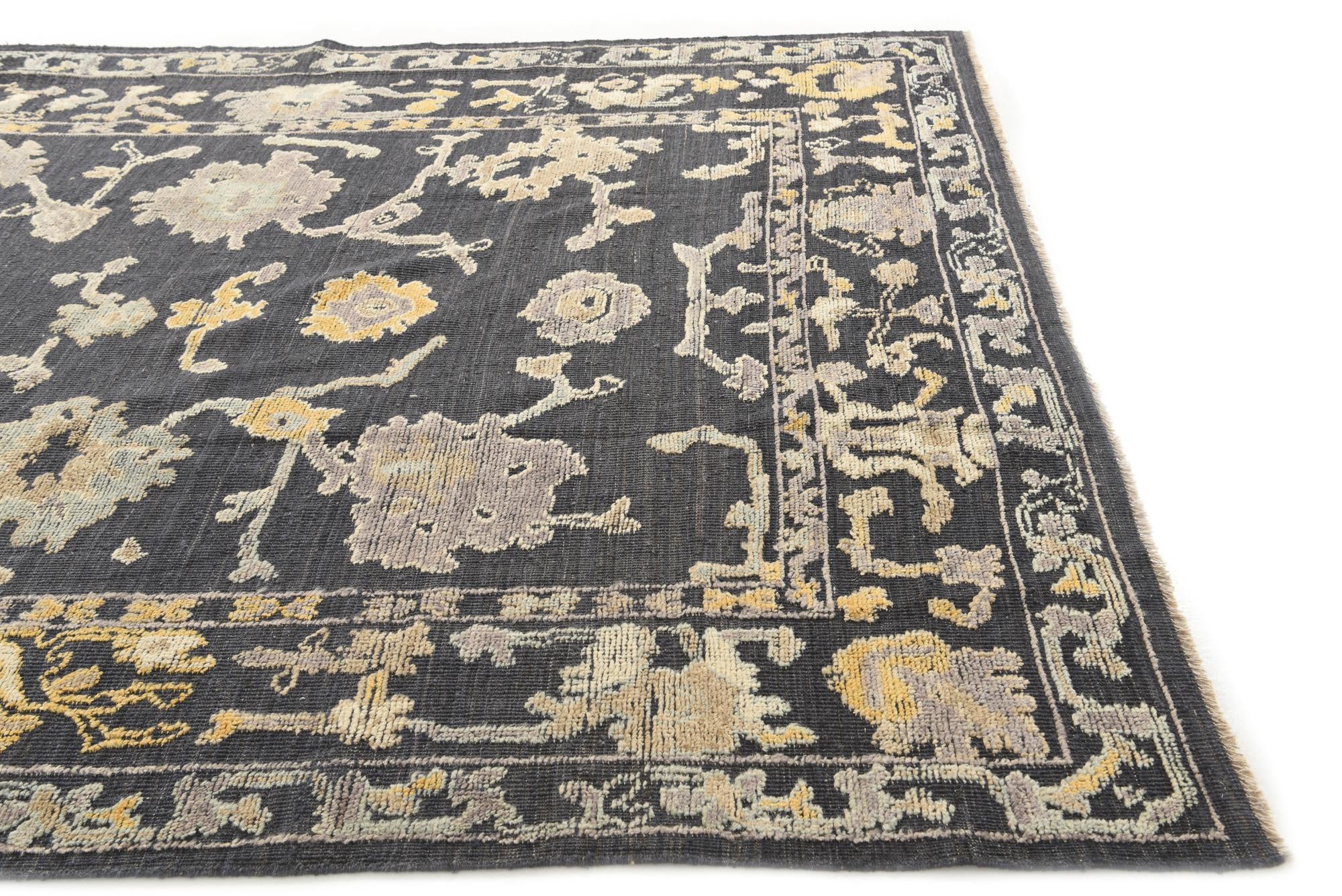 8' 1 x 10' 3 Hand Knotted Oushak Wool Rug