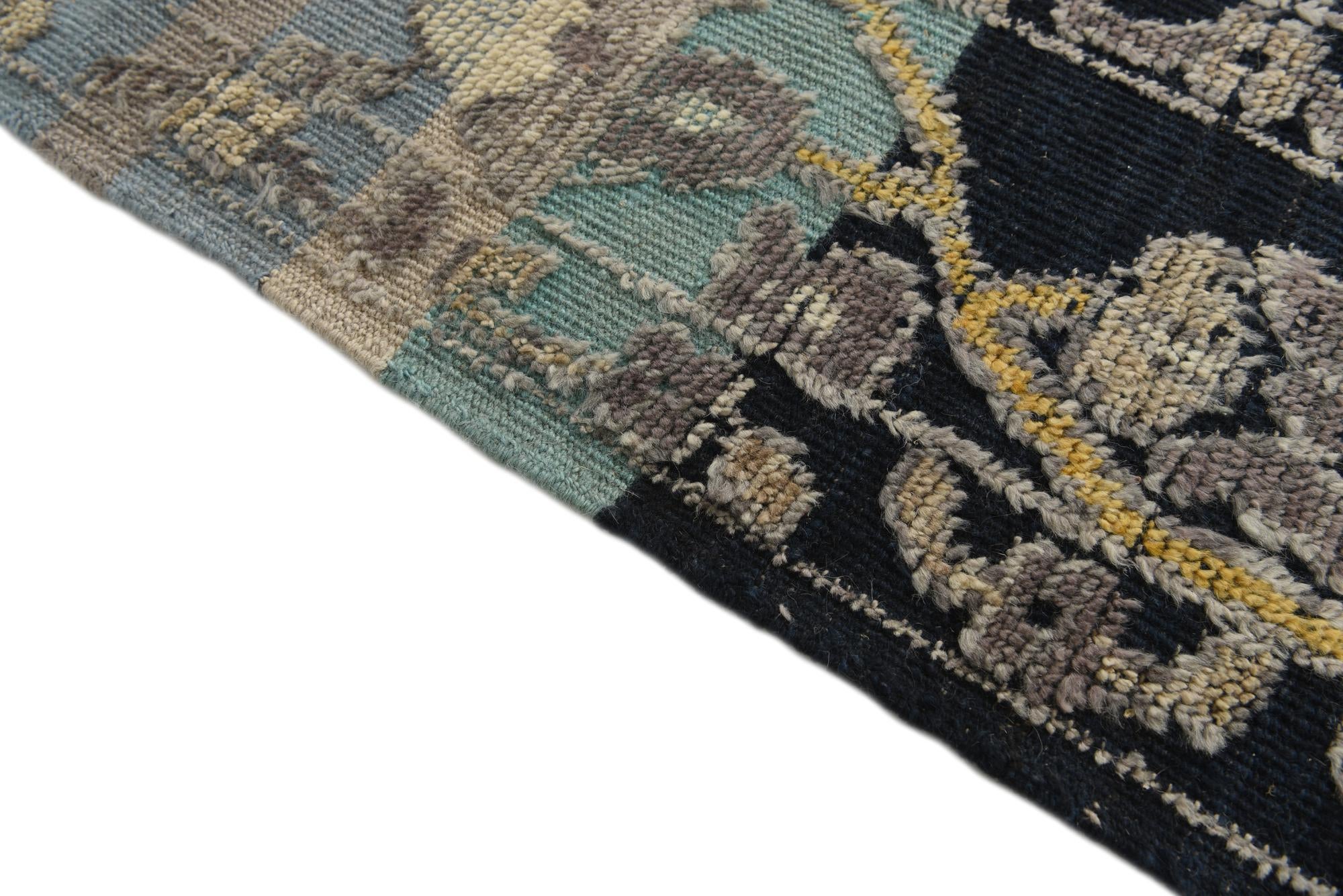 8' 1 x 10' Hand Knotted Oushak Wool Rug