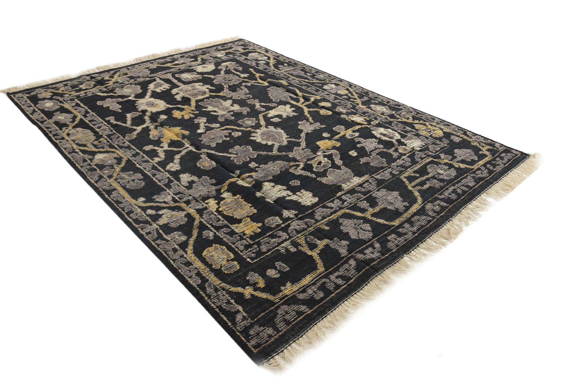 7' 10 x 10' 6 Hand Knotted Oushak Wool Rug