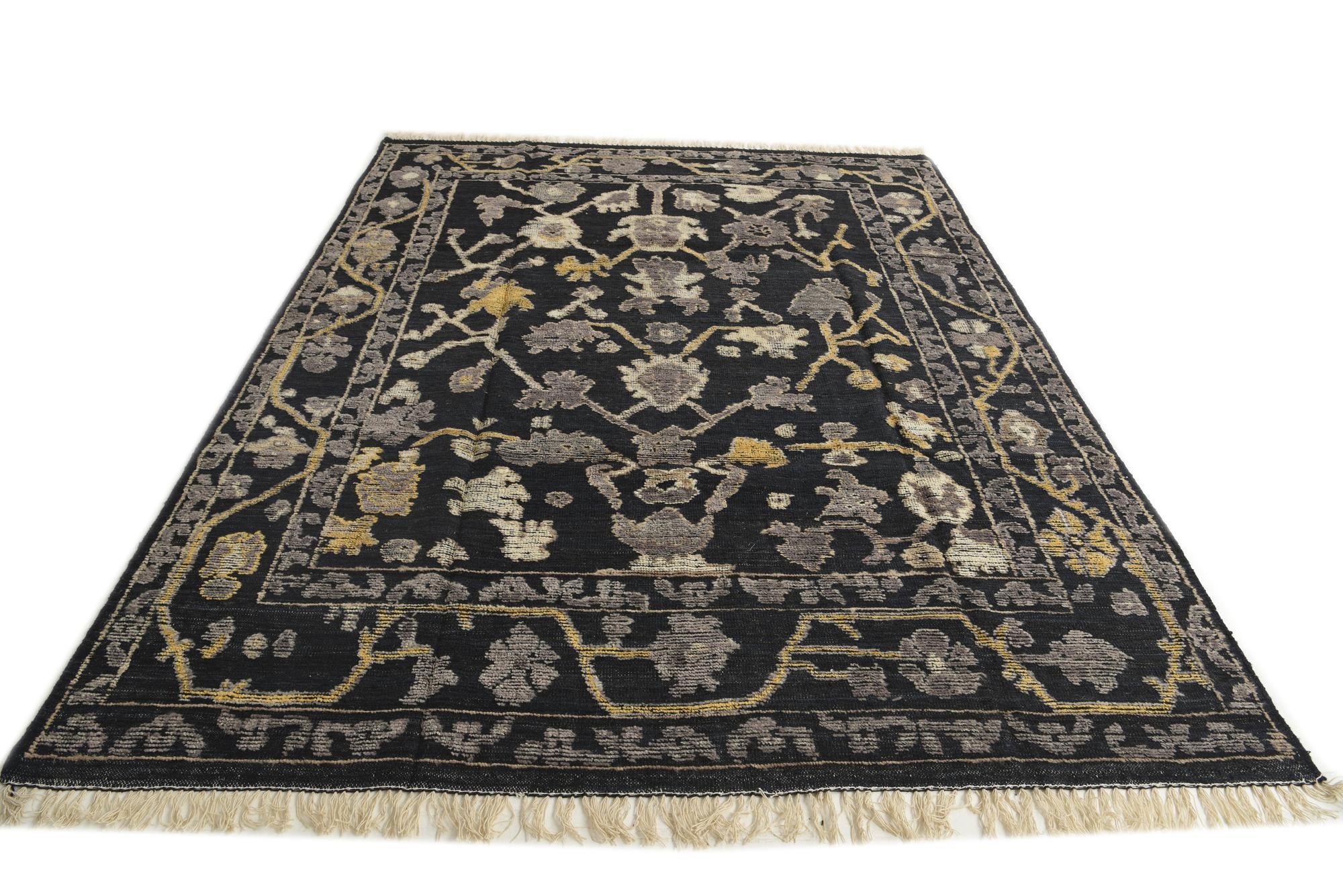 7' 10 x 10' 6 Hand Knotted Oushak Wool Rug