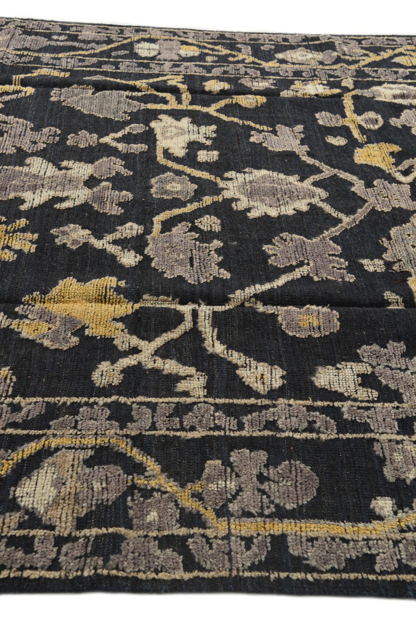 7' 10 x 10' 6 Hand Knotted Oushak Wool Rug