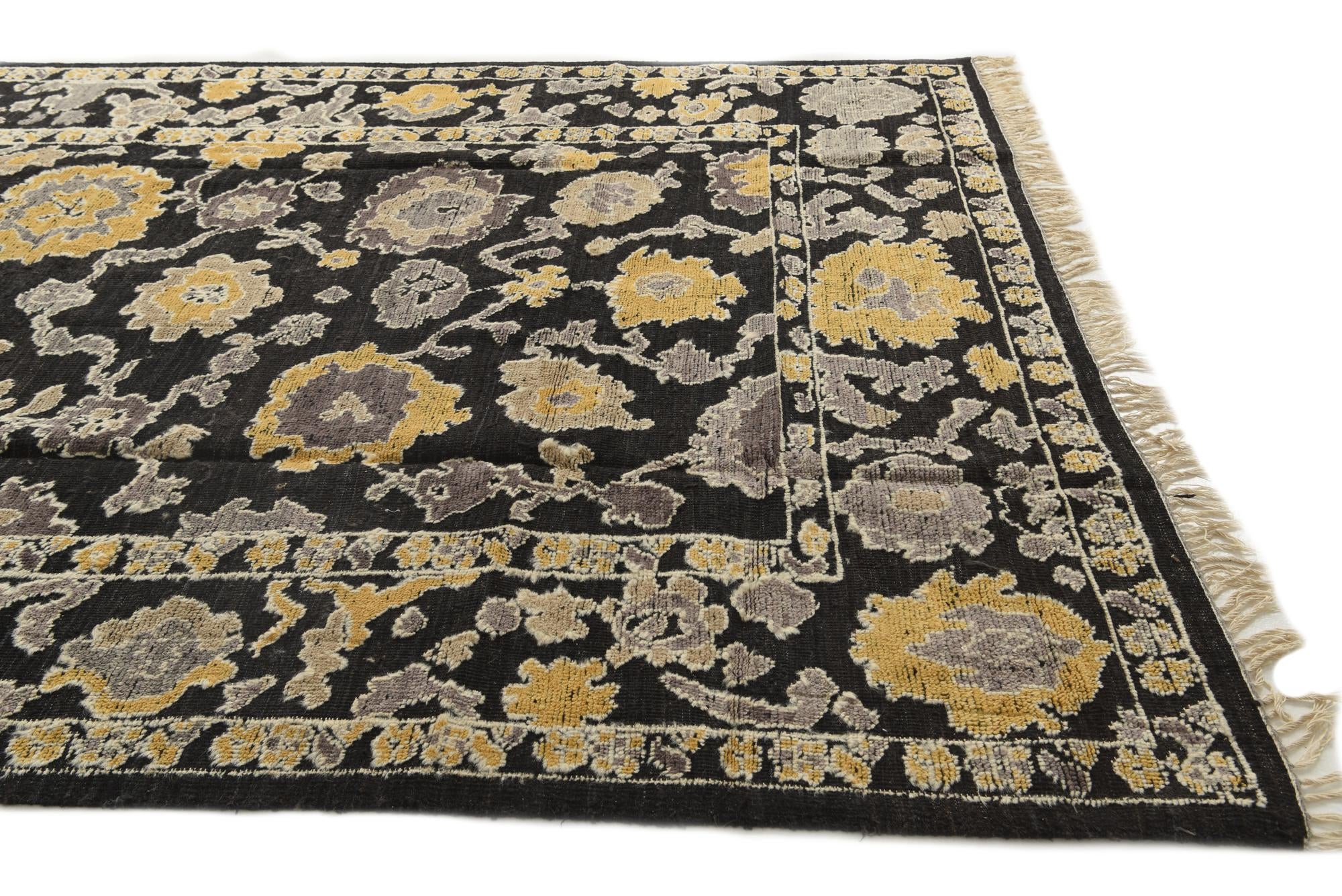 8' 4 x 10' 2 Hand Knotted Oushak Wool Rug