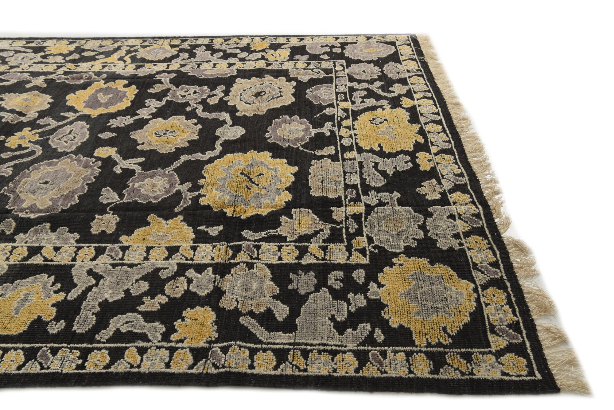 8' 1 x 10' 5 Hand Knotted Oushak Wool Rug