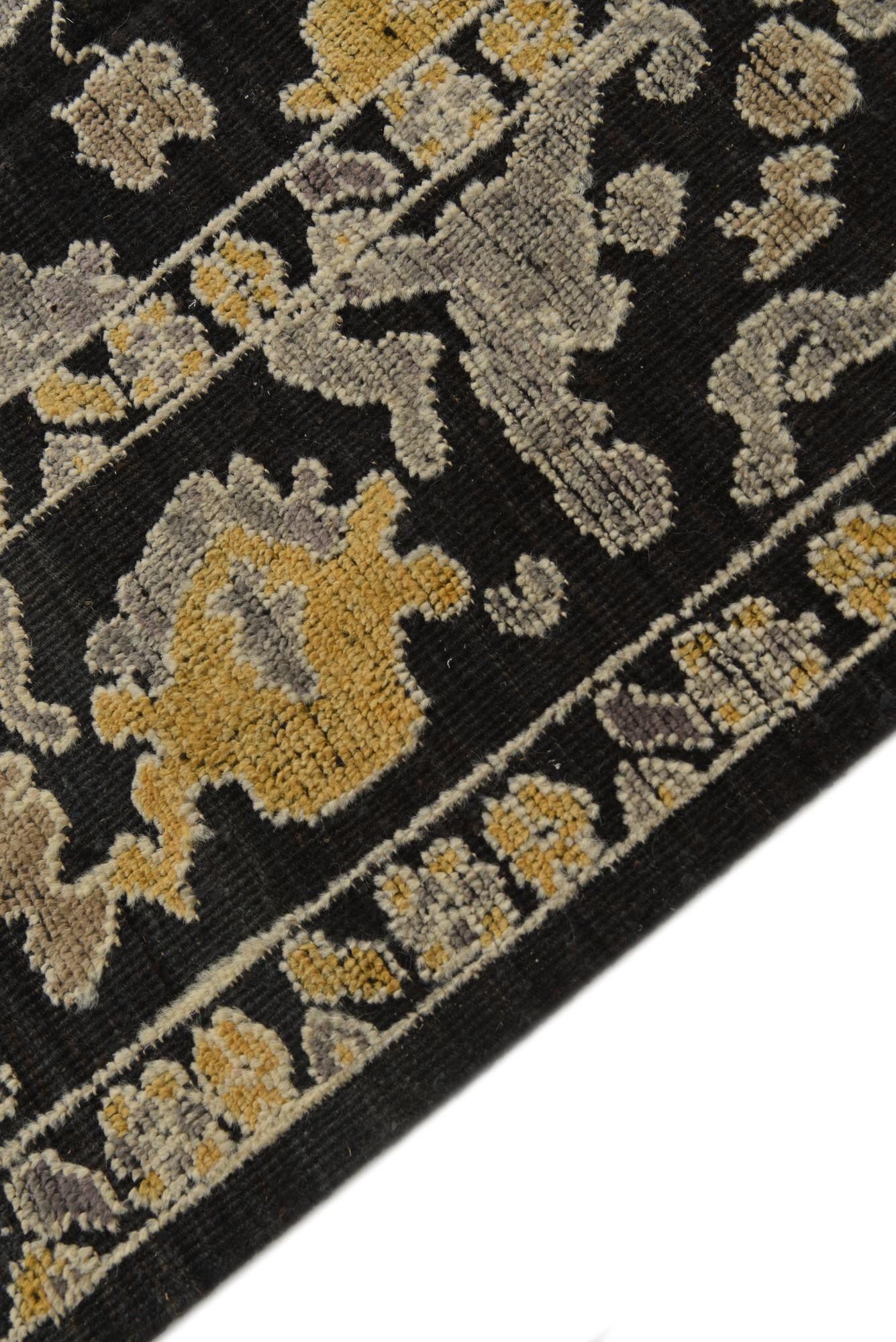 8' 1 x 10' 5 Hand Knotted Oushak Wool Rug