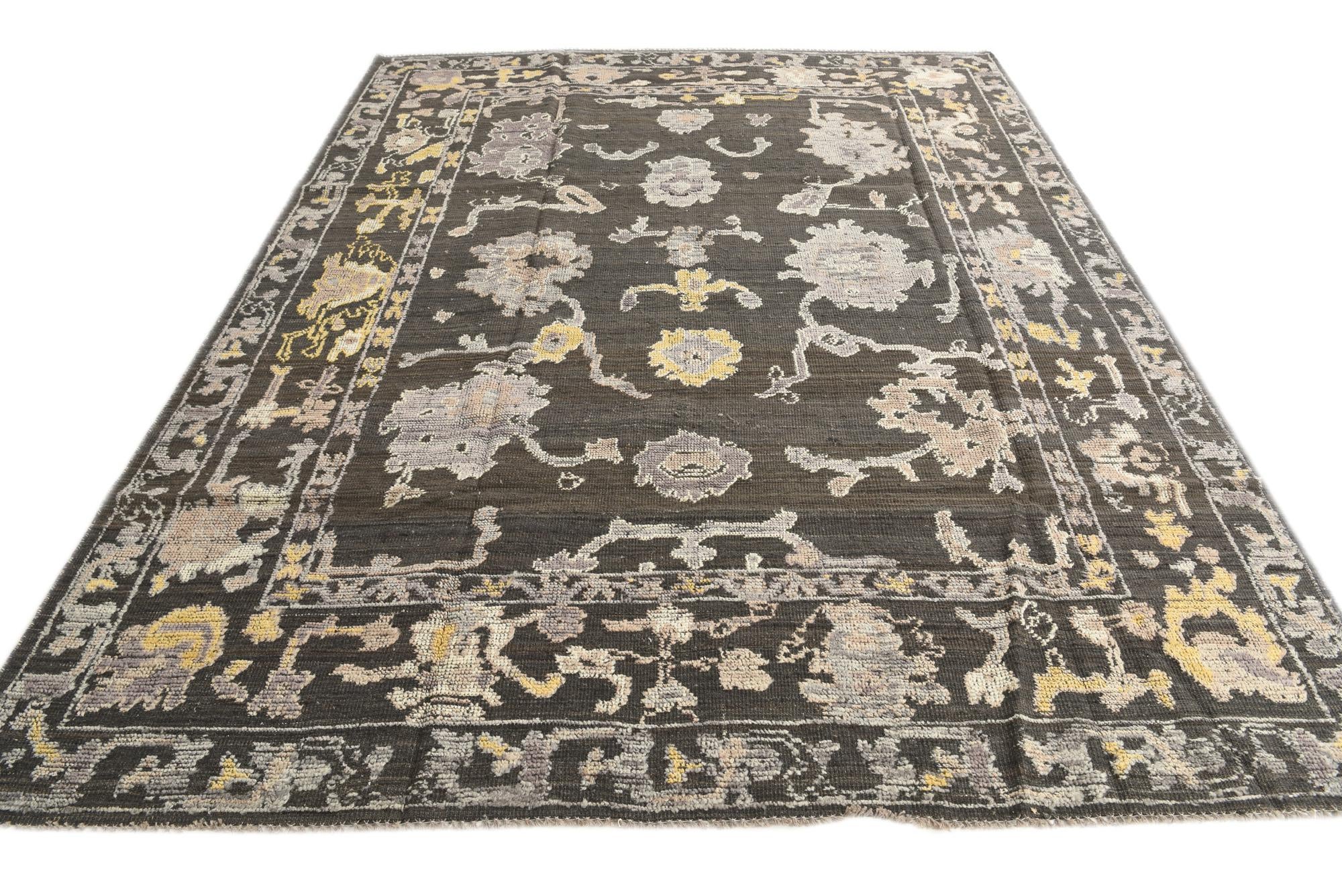 8' x 10' 2 Hand Knotted Oushak Wool Rug