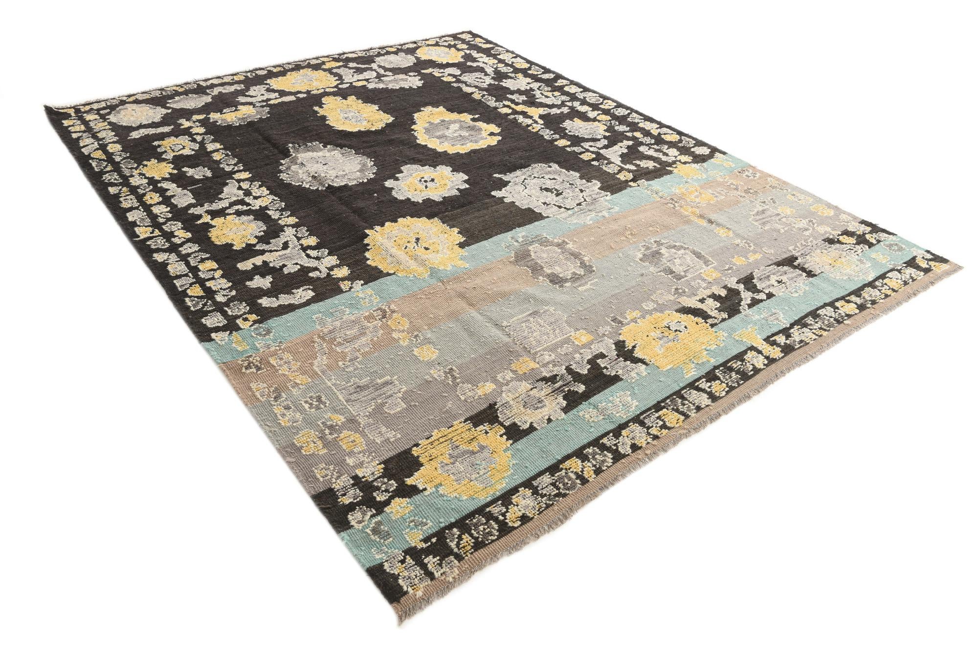 8' 4 x 10' 7 Hand Knotted Oushak Wool Rug
