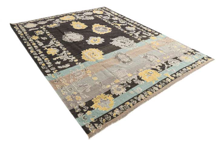8' 4 x 10' 7 Hand Knotted Oushak Wool Rug