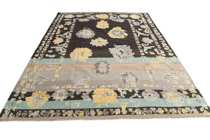 8' 4 x 10' 7 Hand Knotted Oushak Wool Rug
