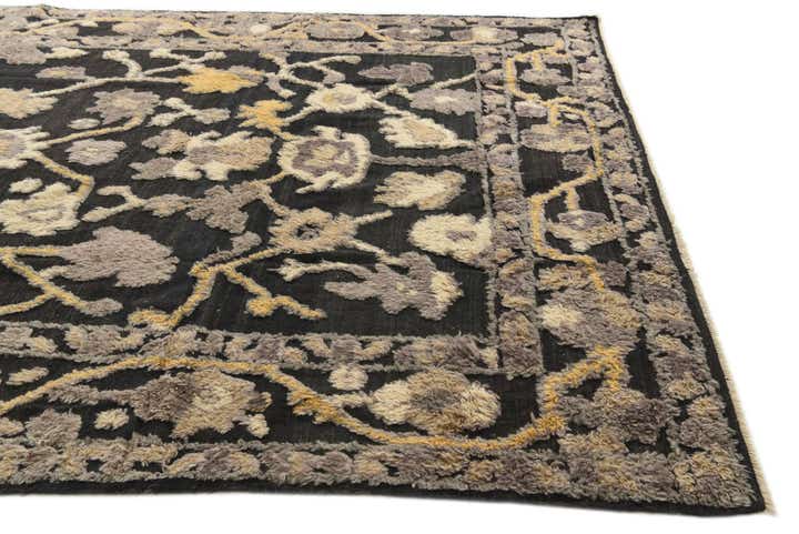 8' 7 x 12' 2 Hand Knotted Oushak Wool Rug