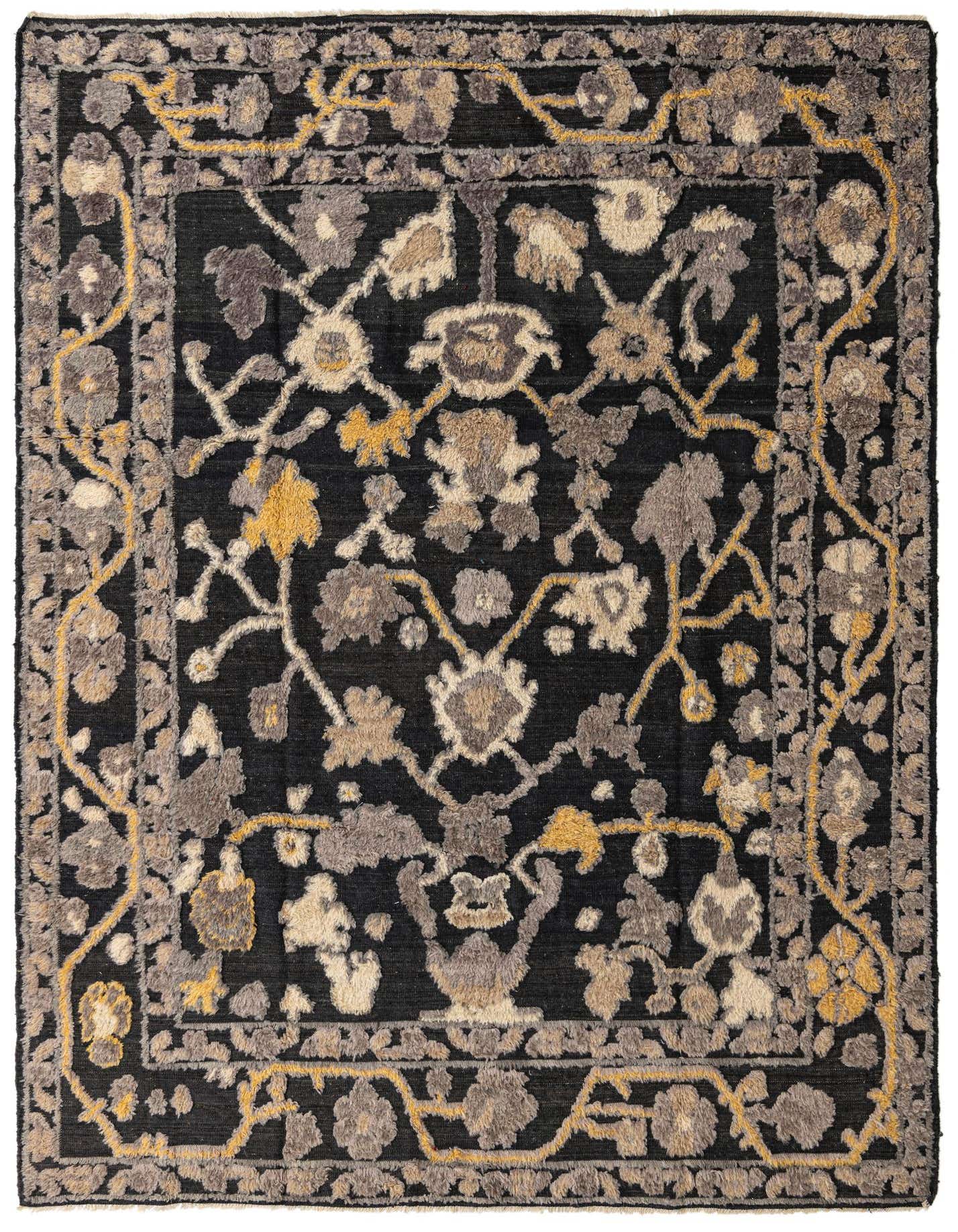 8' 7 x 12' 2 Hand Knotted Oushak Wool Rug