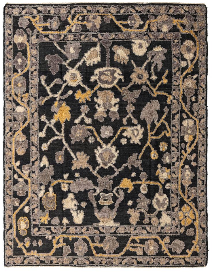 Detail image of 8' 7 x 12' 2 Hand Knotted Oushak Wool Rug
