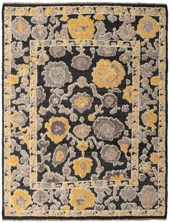 8' x 10' 4 Hand Knotted Oushak Wool Rug