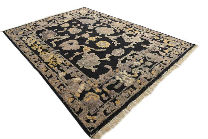 9' 1 x 12' 6 Hand Knotted Oushak Wool Rug