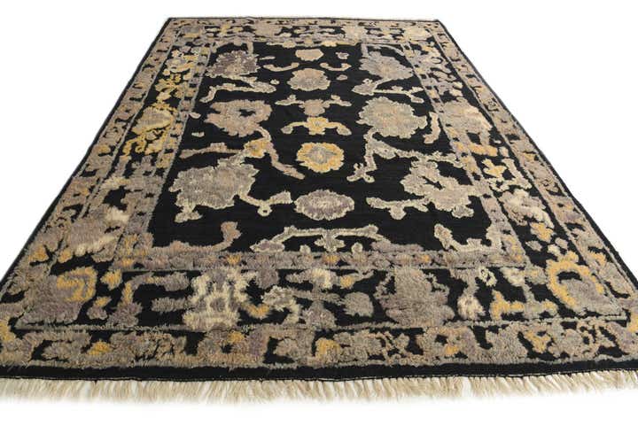 9' 1 x 12' 6 Hand Knotted Oushak Wool Rug