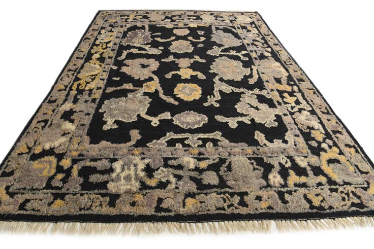 Detail image of 9' 1 x 12' 6 Hand Knotted Oushak Wool Rug