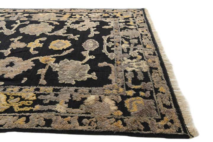 9' 1 x 12' 6 Hand Knotted Oushak Wool Rug