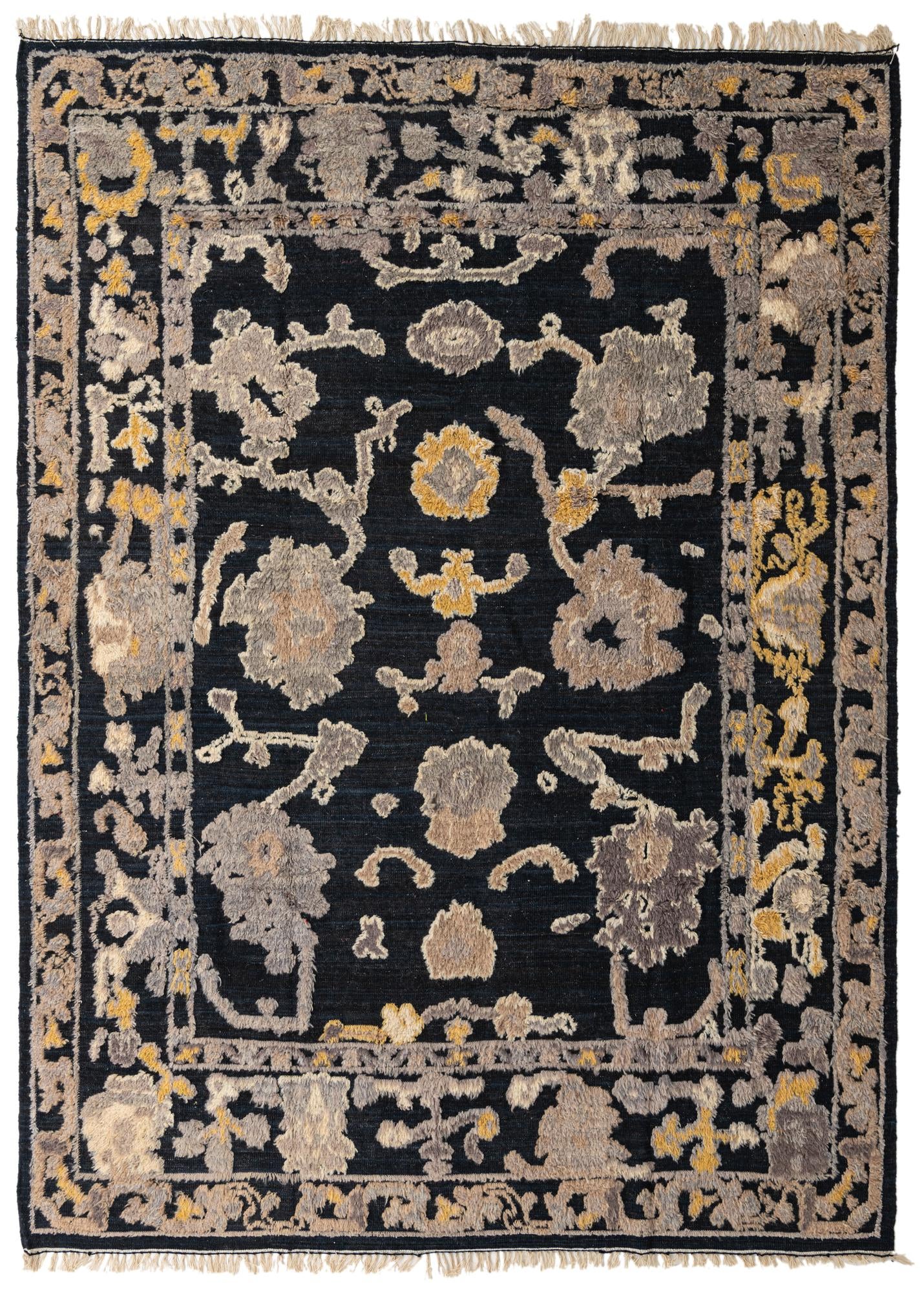 9' 1 x 12' 6 Hand Knotted Oushak Wool Rug