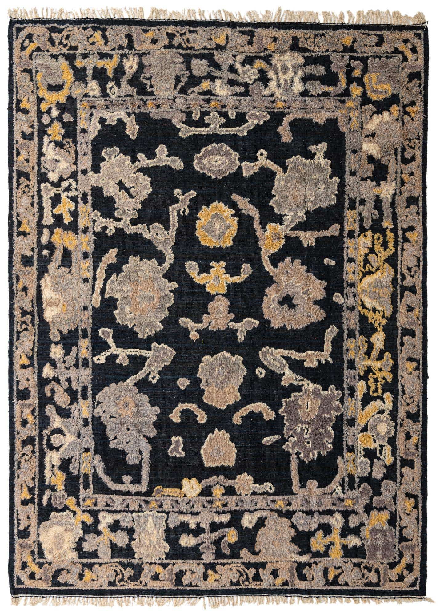 9' 1 x 12' 6 Hand Knotted Oushak Wool Rug