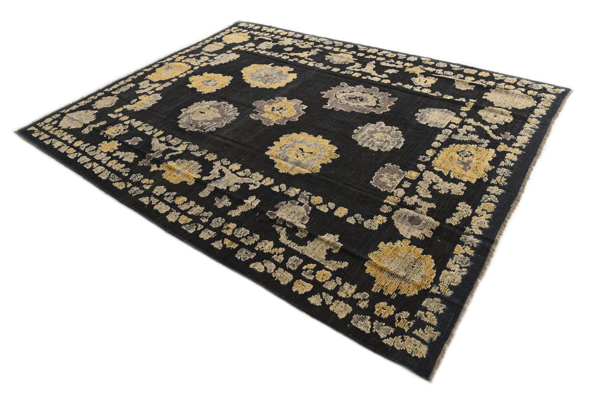 8' 2 x 10' 4 Hand Knotted Oushak Wool Rug