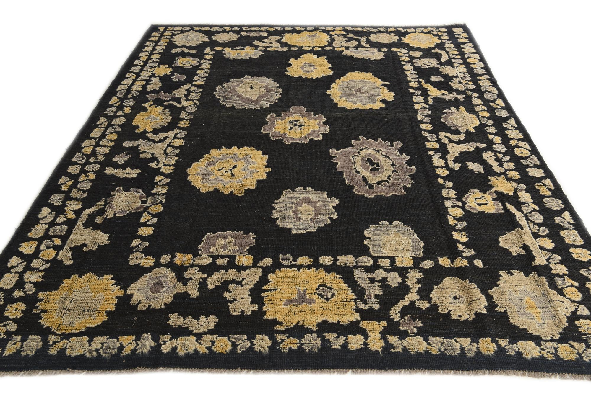 8' 2 x 10' 4 Hand Knotted Oushak Wool Rug