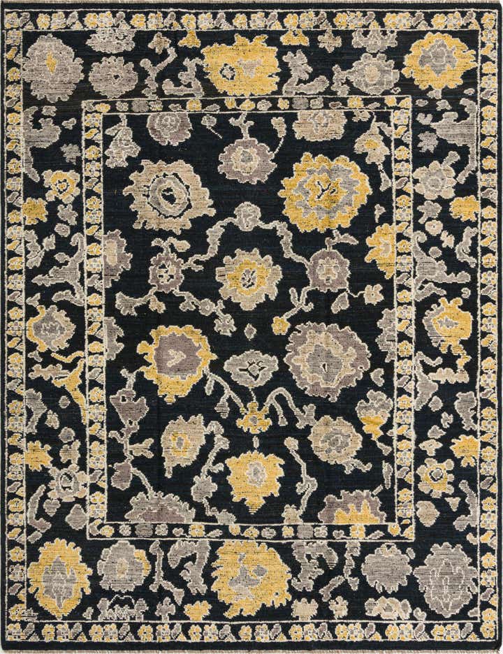 8' x 10' 4 Hand Knotted Oushak Wool Rug