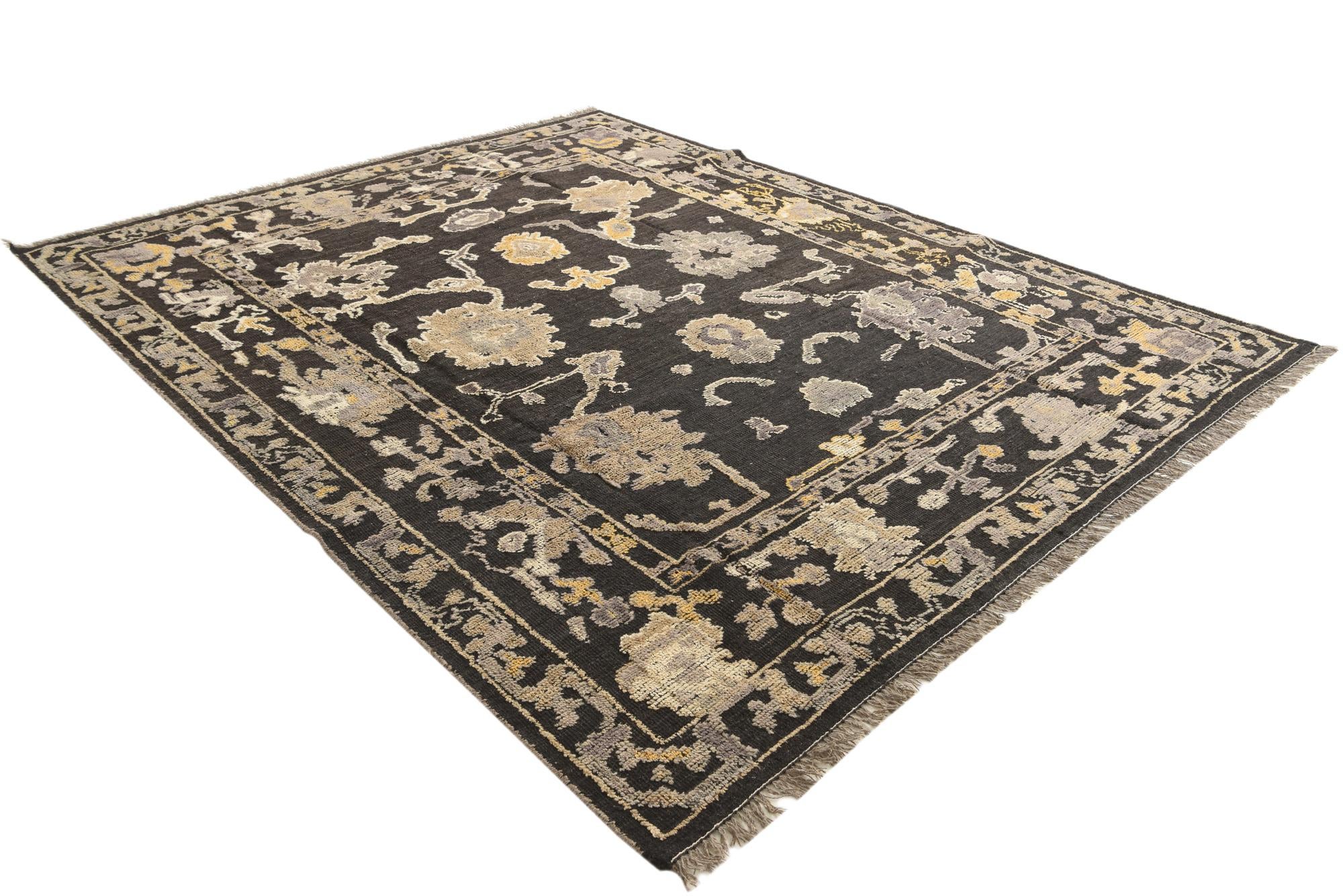 8' 3 x 10' 4 Hand Knotted Oushak Wool Rug