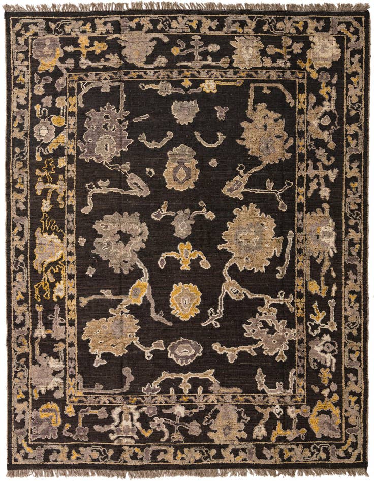 Detail image of 8' 3 x 10' 4 Hand Knotted Oushak Wool Rug