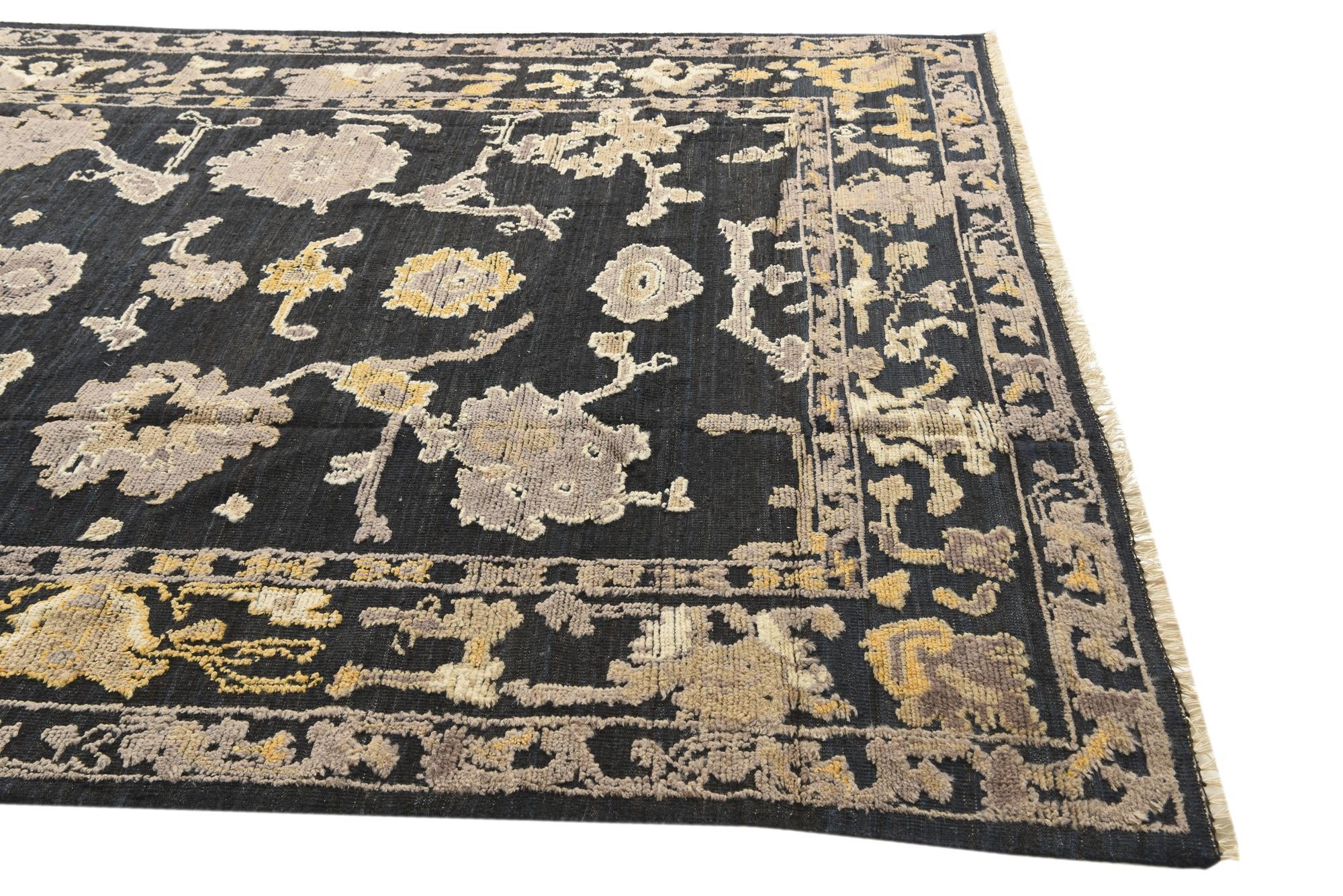 8' x 10' 2 Hand Knotted Oushak Wool Rug