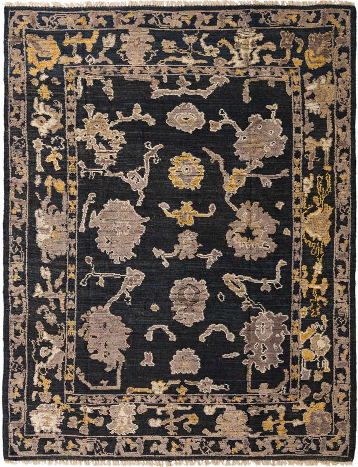 8' x 10' 2 Hand Knotted Oushak Wool Rug