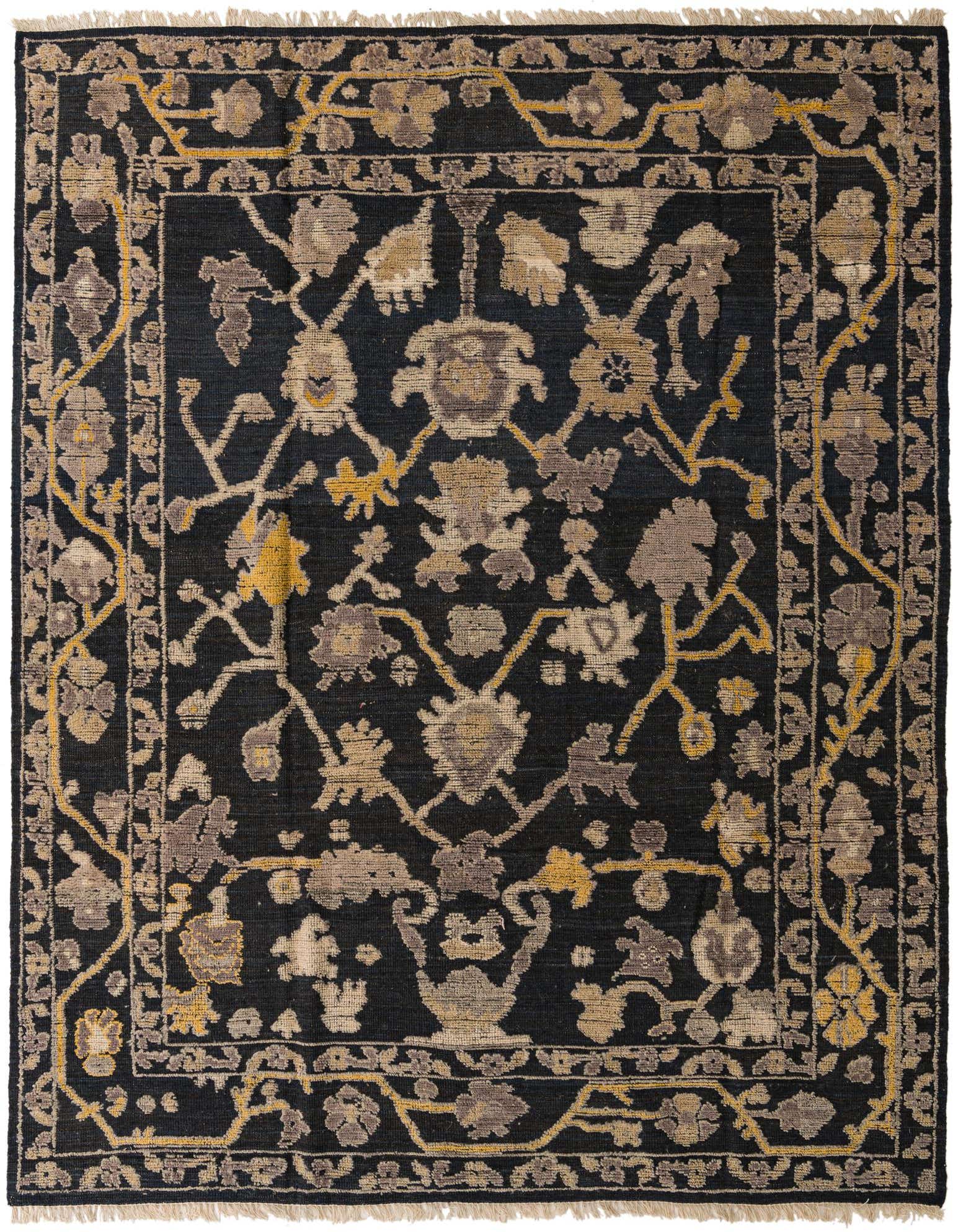 8' 2 x 10' 2 Hand Knotted Oushak Wool Rug