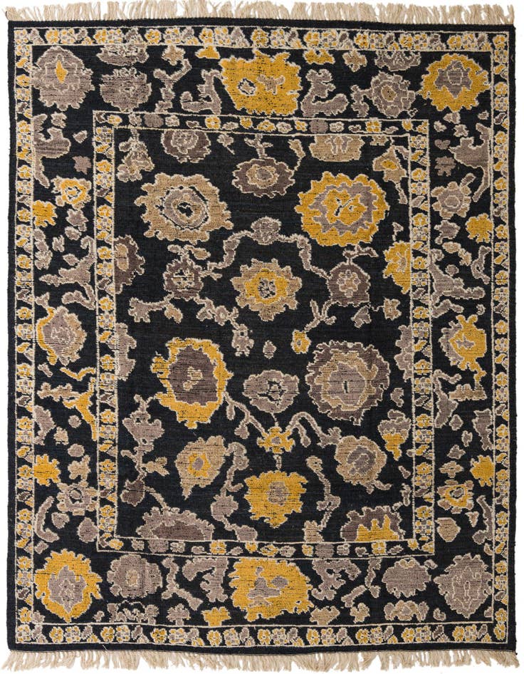 Detail image of 8' 2 x 10' 4 Hand Knotted Oushak Wool Rug