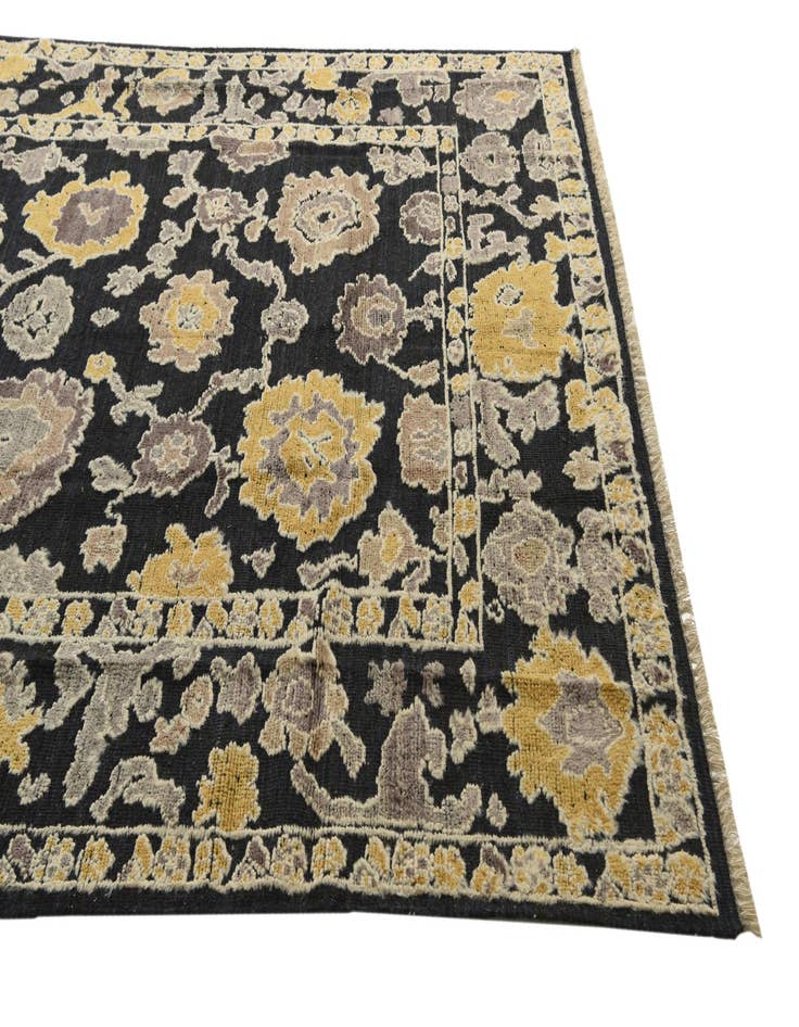 Detail image of 8' 2 x 10' 1  Hand Knotted Oushak Wool Rug