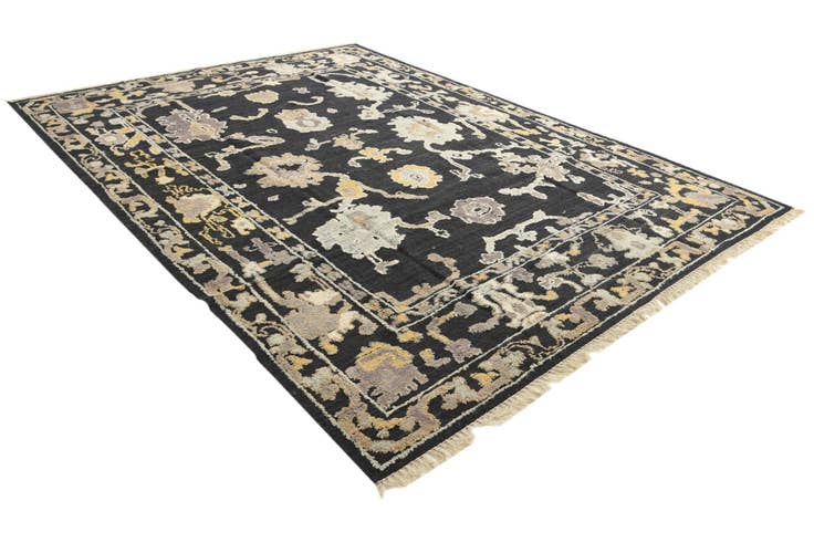 Detail image of 9' 4 x 12' 7 Hand Knotted Oushak Wool Rug