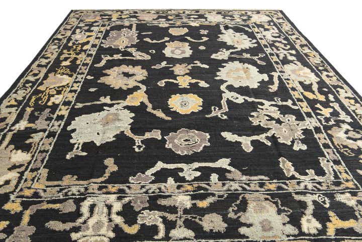 9' 4 x 12' 7 Hand Knotted Oushak Wool Rug