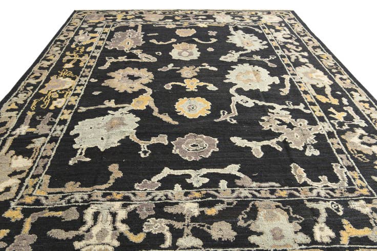 Detail image of 9' 4 x 12' 7 Hand Knotted Oushak Wool Rug