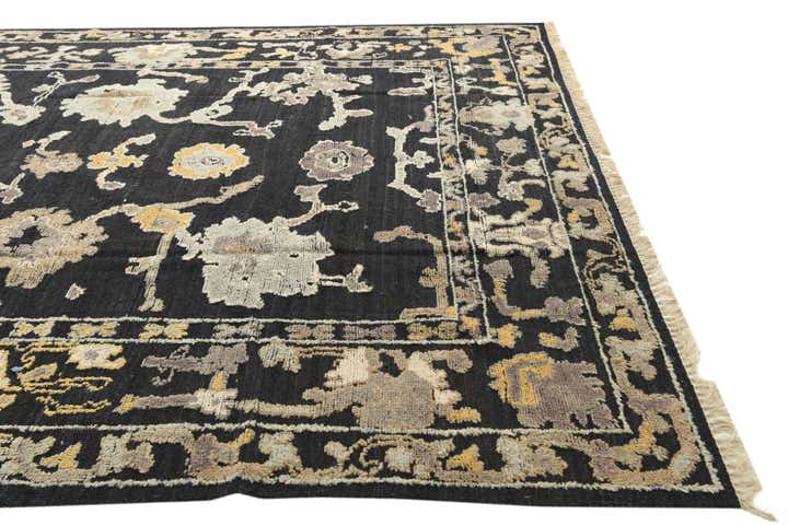 9' 4 x 12' 7 Hand Knotted Oushak Wool Rug