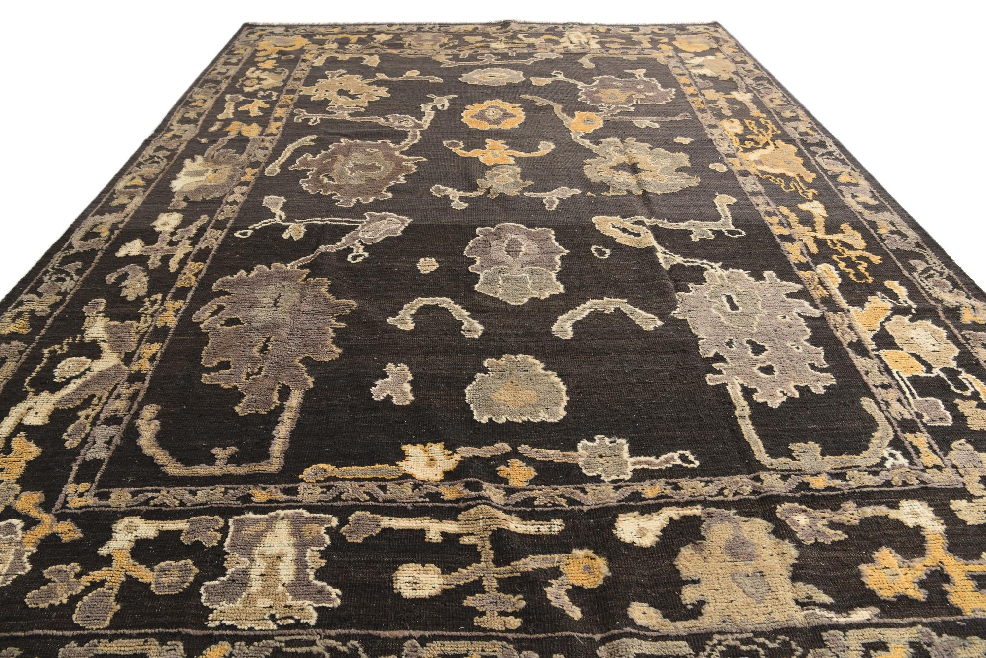 9' 10 x 13' 9 Hand Knotted Oushak Wool Rug