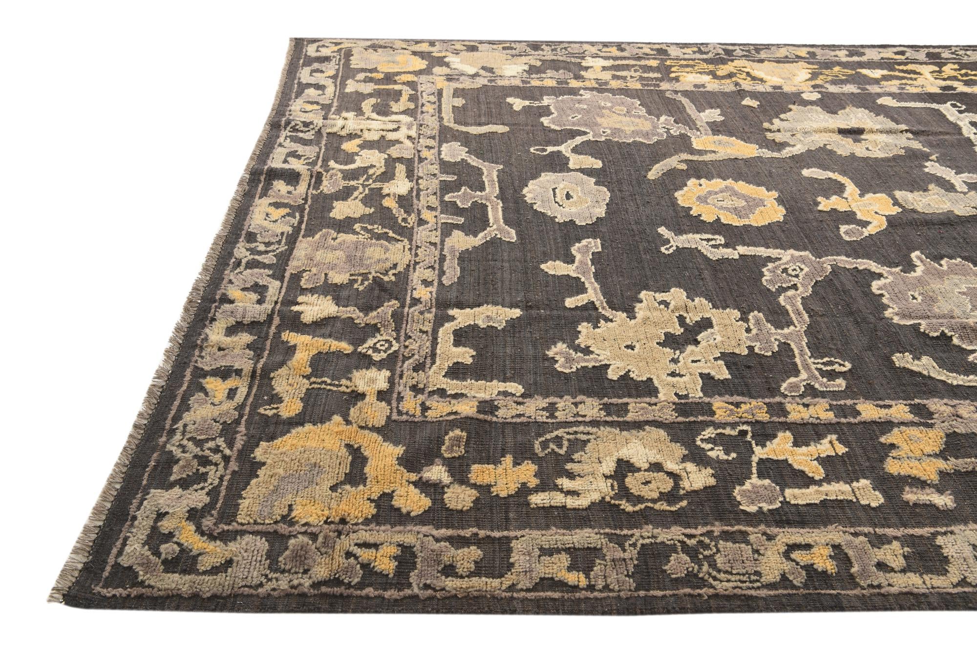 9' 10 x 13' 9 Hand Knotted Oushak Wool Rug