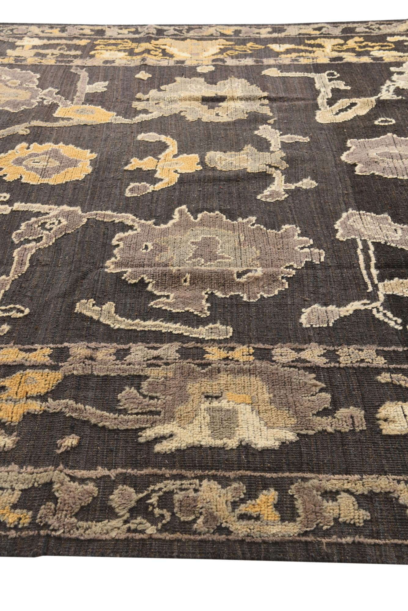 9' 10 x 13' 9 Hand Knotted Oushak Wool Rug