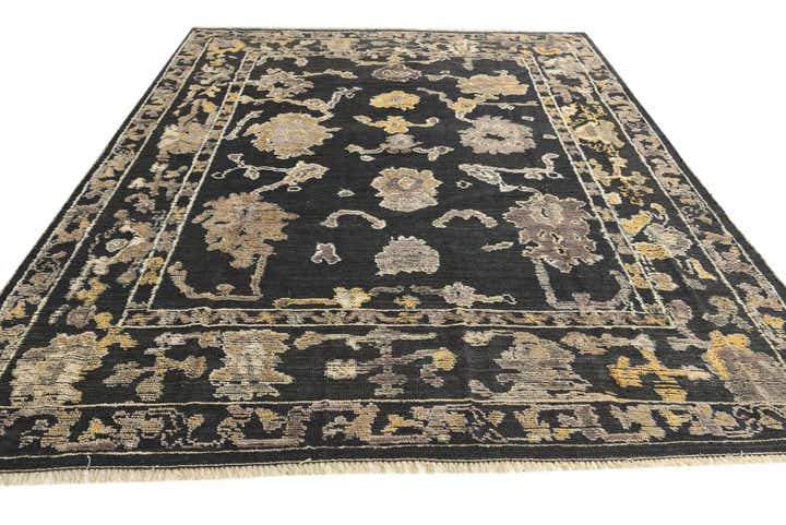 8' 4 x 10' 4 Hand Knotted Oushak Wool Rug