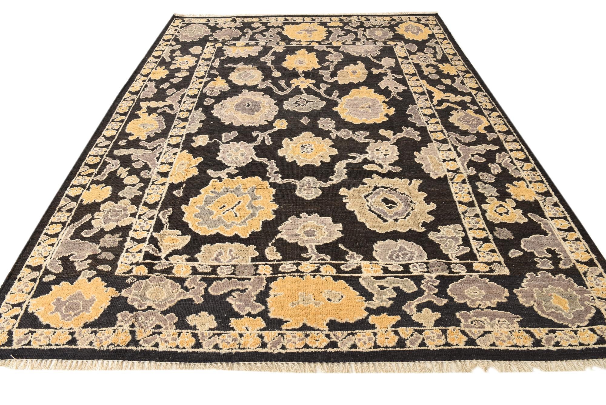 8' 2 x 11' Hand Knotted Oushak Wool Rug