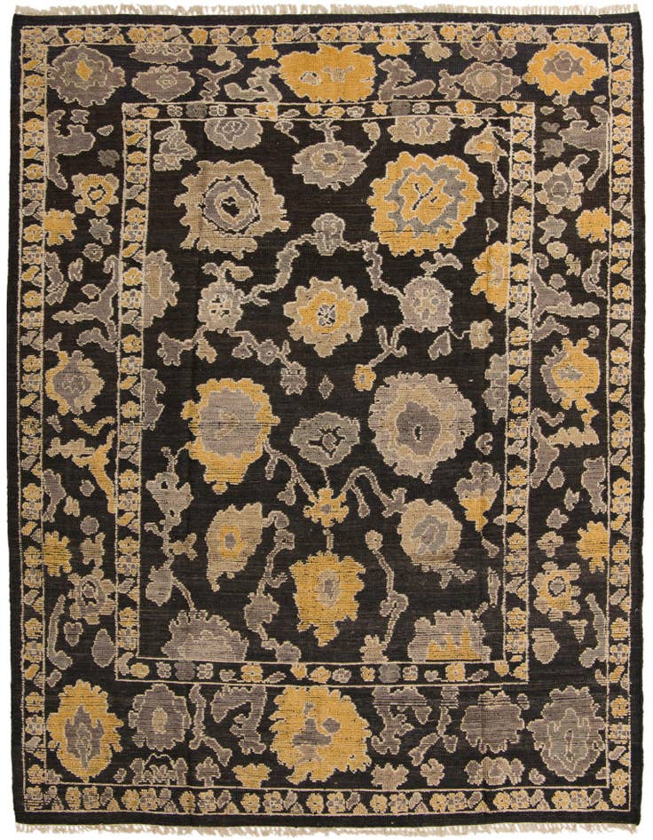 Detail image of 8' 2 x 11' Hand Knotted Oushak Wool Rug