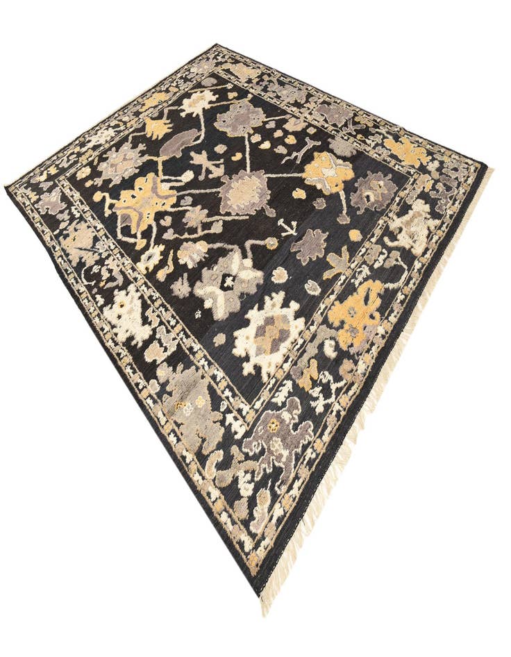Detail image of 9' 4 x 11' 10 Hand Knotted Oushak Wool Rug