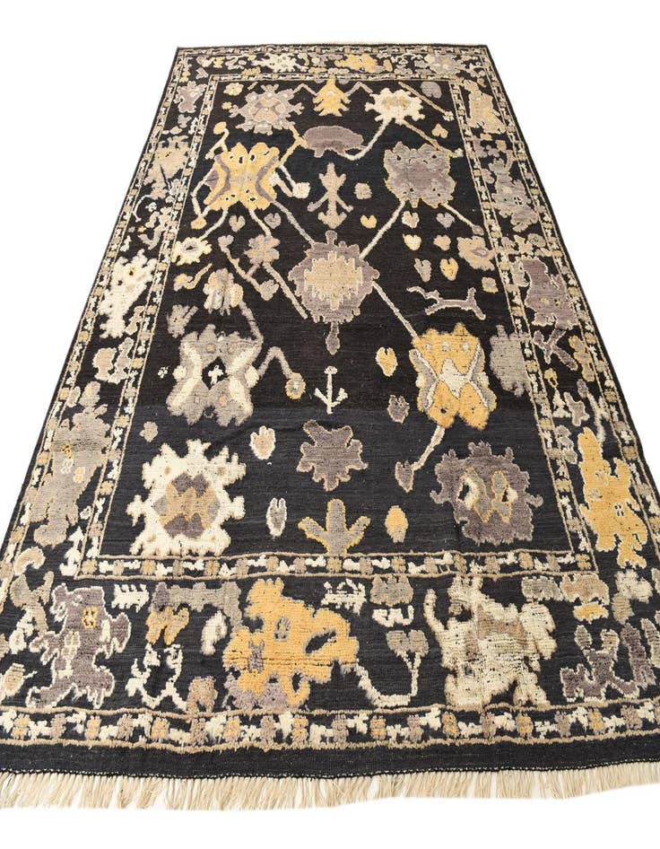 Detail image of 9' 4 x 11' 10 Hand Knotted Oushak Wool Rug