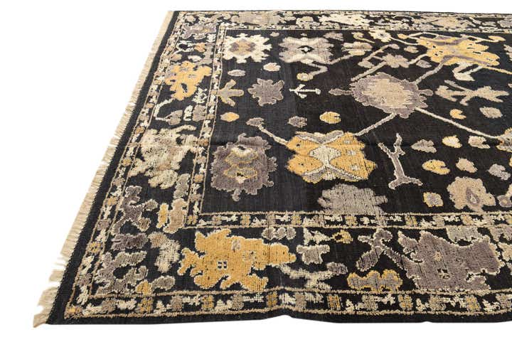 9' 4 x 11' 10 Hand Knotted Oushak Wool Rug