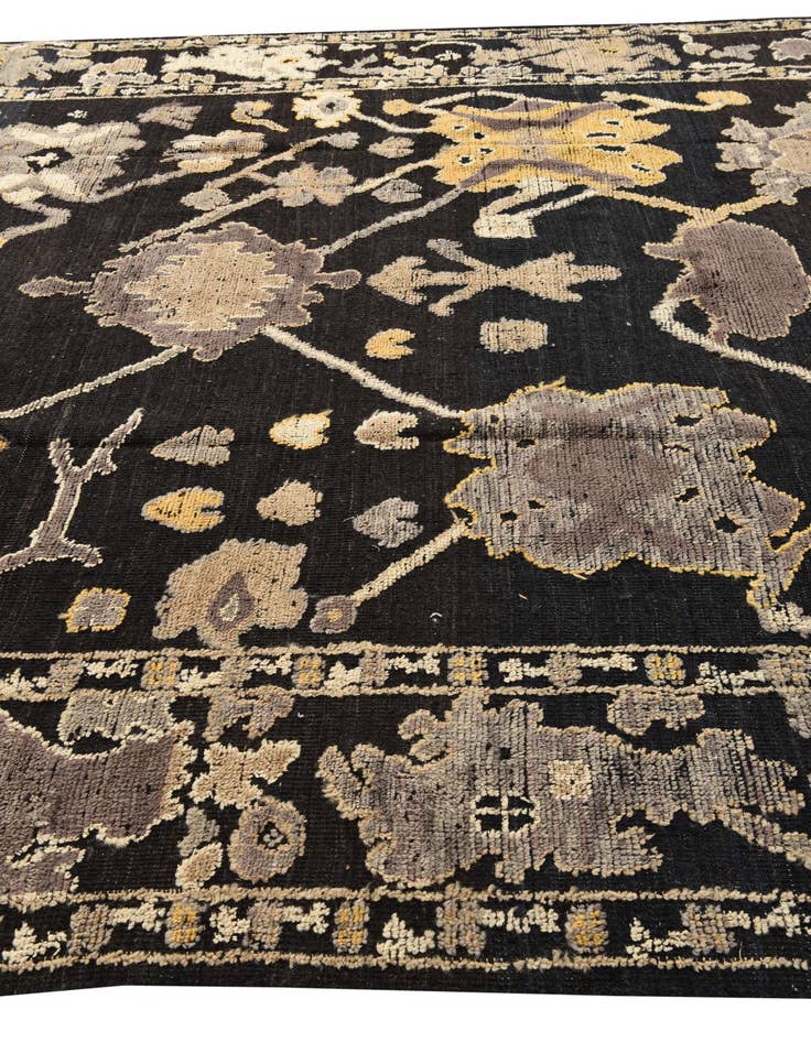 Detail image of 9' 4 x 11' 10  Hand Knotted Oushak Wool Rug
